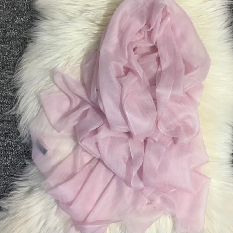 Pure Cashmere Scarves Pink Ring Women Winter Scarf